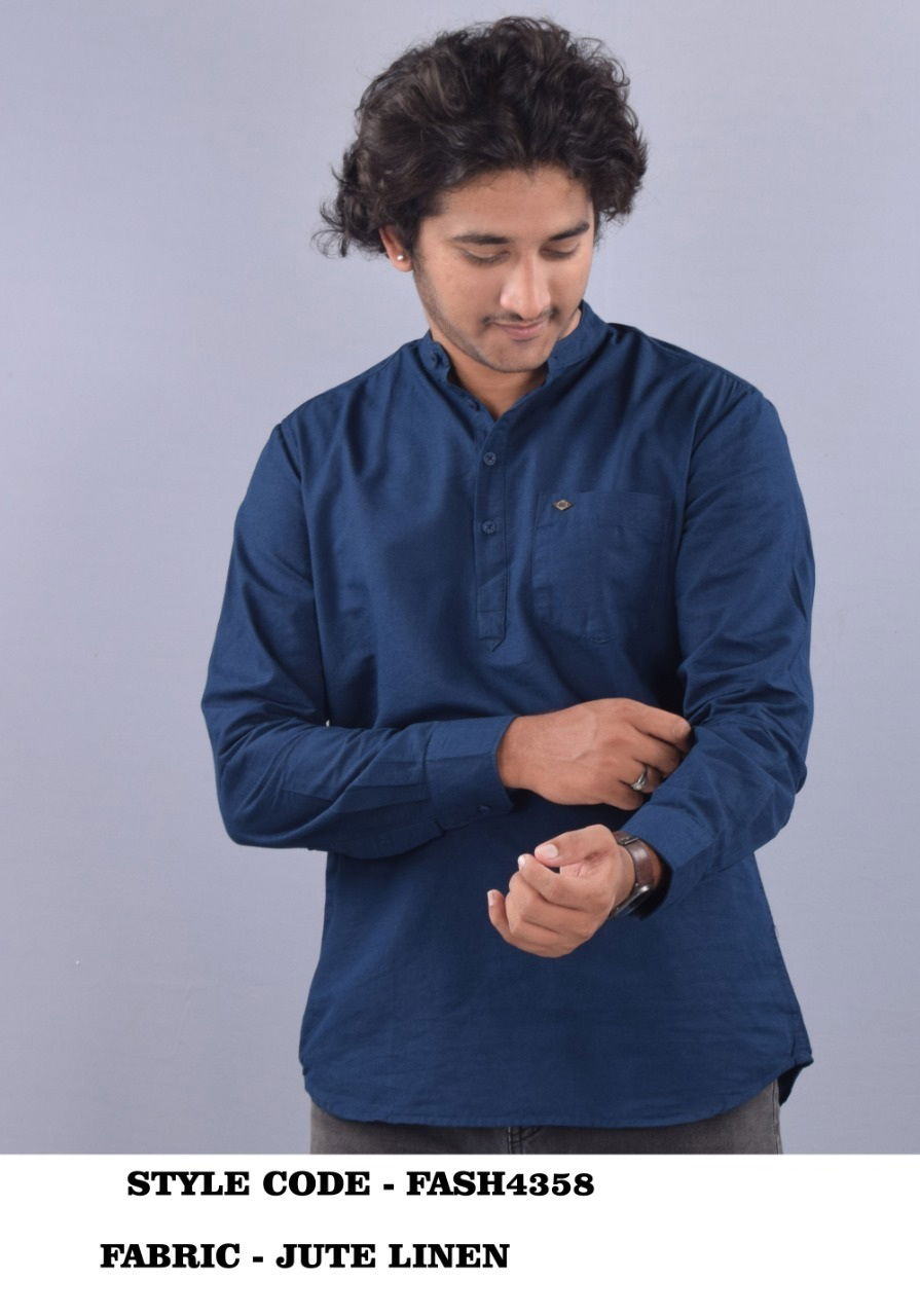French American 01 Casual Wear Wholesale Short Kurta Mens Collection